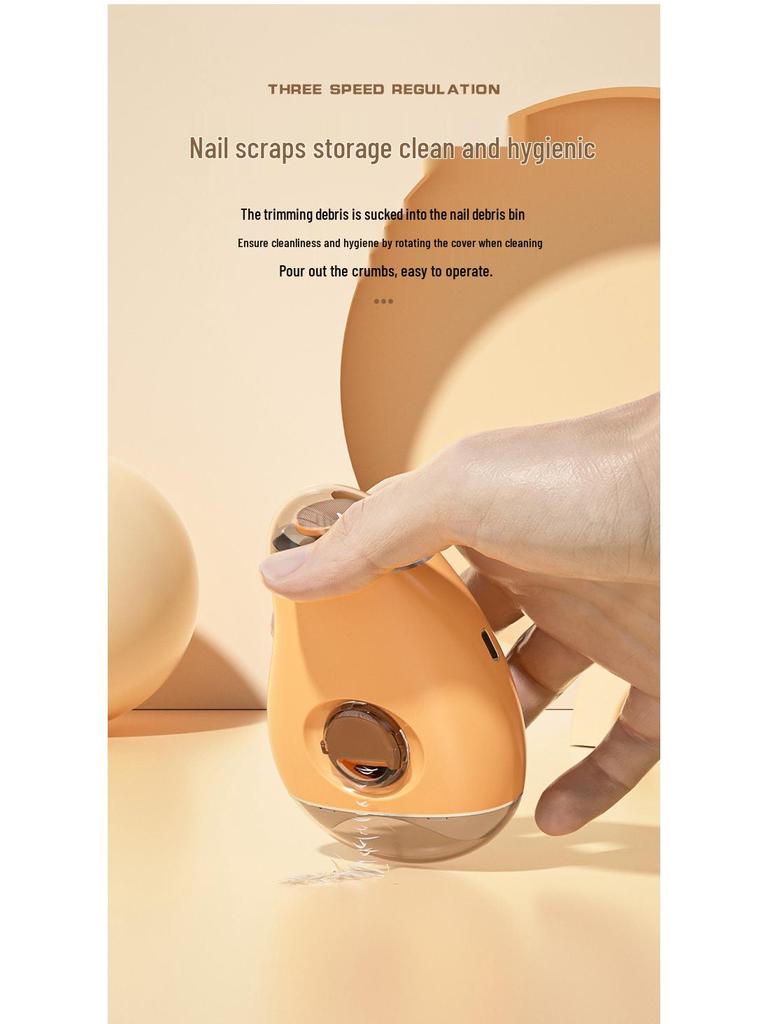 New Norman Ga Electric Nail Clipper & Scissors: 2-in-1 Cutting & Grinding, Rechargeable for Elders & Kids