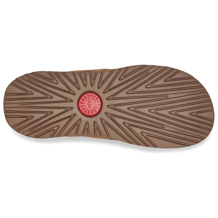 UGG Мужские тапочки Wainscott из спилка коровьей кожи, цвет каштановый 1124902-CHE