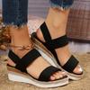 High Quality Shoes Female Elastic Band Women's Sandals Summer Solid Open Toe Platform Water Proof Beach Sandals Women