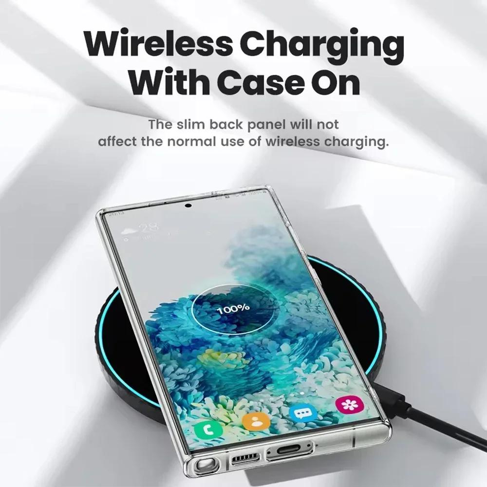Простой Чехол для Телефона для Samsung S24 S23 S22 S21 Plus S25Ultra Прозрачный Чехол для S23 S21 FE Прозрачный Мягкий ТПУ Защитный Чехол