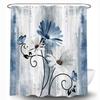 Thickened Bathroom Curtain Polyester Floral Butterfly Curtain Rustic Shower Curtain  Home Decor
