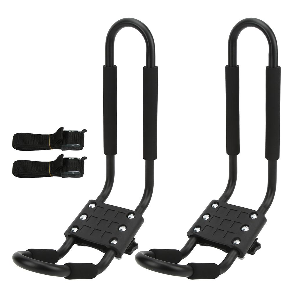 Kayak Roof Rack J Shaped Bar Rust Proof Metal Canoe Carrier Car Top Mount for Surfboard Sailboat