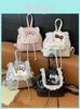 Рюкзак для девочек Hello Kitty с кружевной отделкой и мультяшным рисунком для повседневного использования