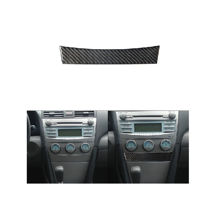 Для Toyota Camry 07-11 наклейки из углеродного волокна на центральной консоли, панель переключателей кондиционера, задняя панель, боковое вентиляционное отверстие, крышка
