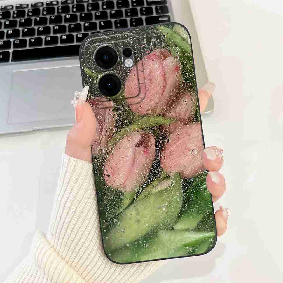 Чехол Цветочный Кролик для OPPO Reno 13F 4G 5G Силиконовый Мягкий Чехол для OPPO Reno13 F Reno13F 5G CPH2699 2025 Fundas Capas