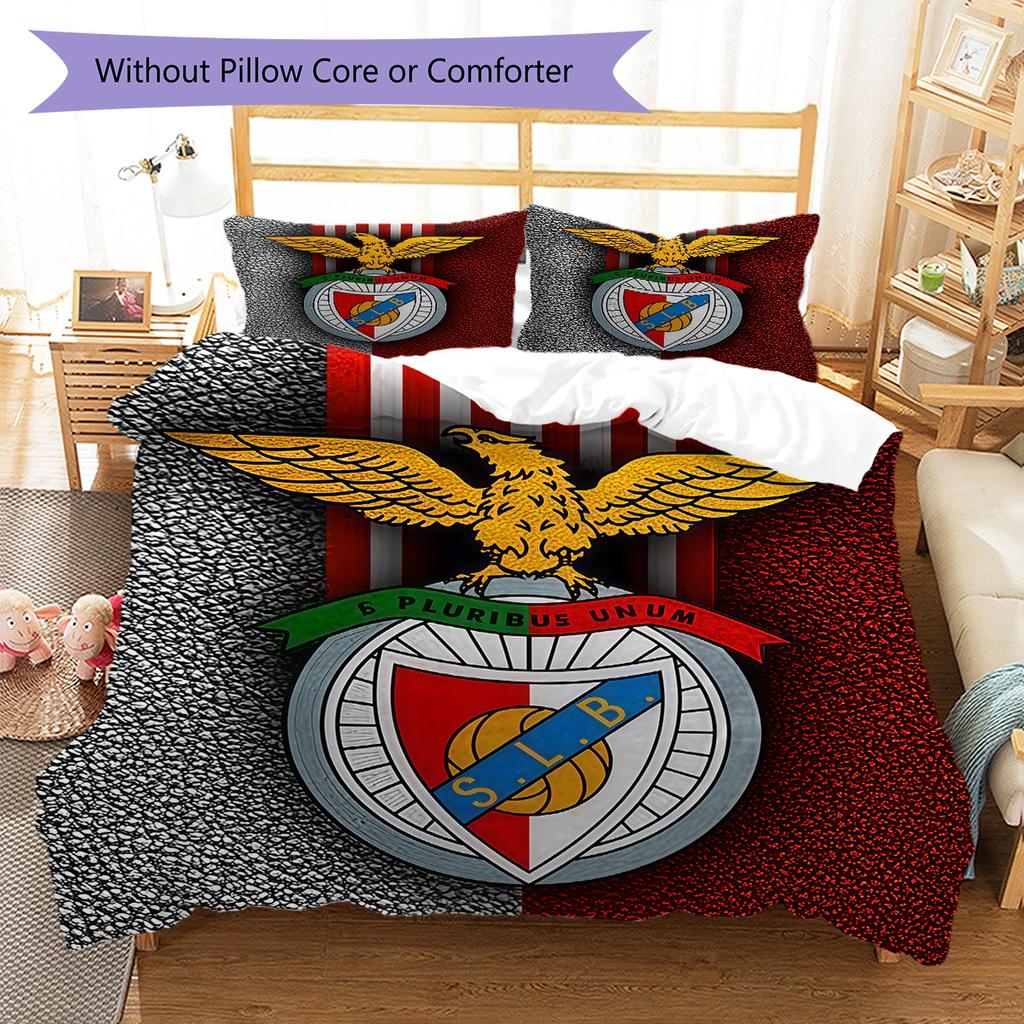 Benfica КЛУБ Комплект постельного белья Одеяло Пододеяльник Наволочка Домашний Декор Подарок на День Рождения (1 пододеяльник + 2 наволочки, без наполнителя)