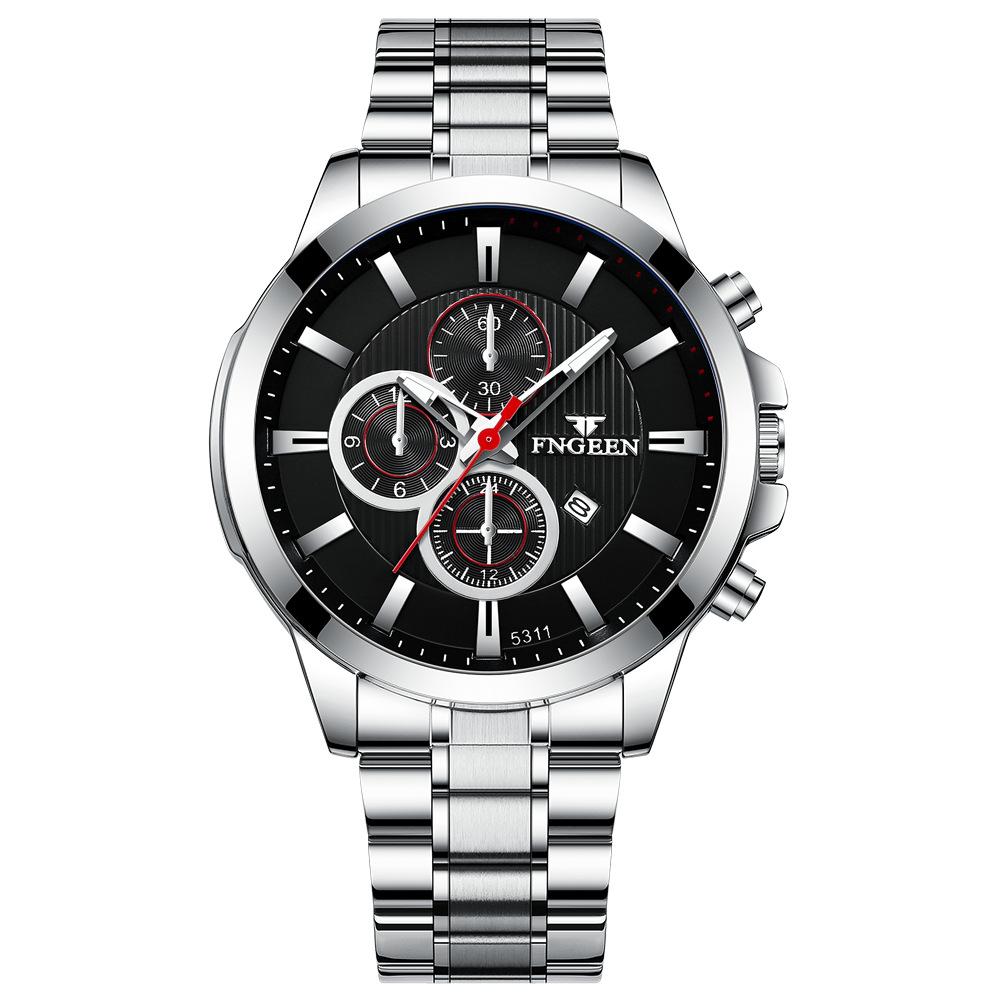 Лучший бренд, спортивные часы, повседневные мужские водонепроницаемые кварцевые часы, светящиеся мужские деловые часы из черного золота