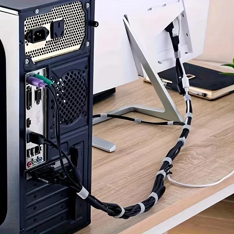 5/10pcs 1M Cable Ties Reusable Adhesive Hook Loop Fasteners Nylon Strap Organizer Packaging DIY Storage Organizing Tool