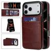 Чехол для телефона For IPhone 17 Air 16E 16 Pro Max 15 14 Plus 11 13 12 Mini XR XS С подставкой Флип Держатель для карт Кошелек Ретро Кожаный чехол