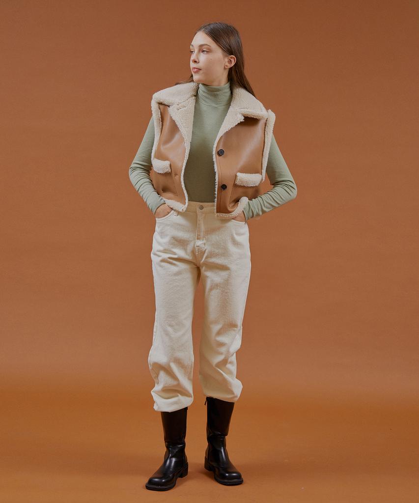 PINBLACK Soft Peach Pants Ivory
