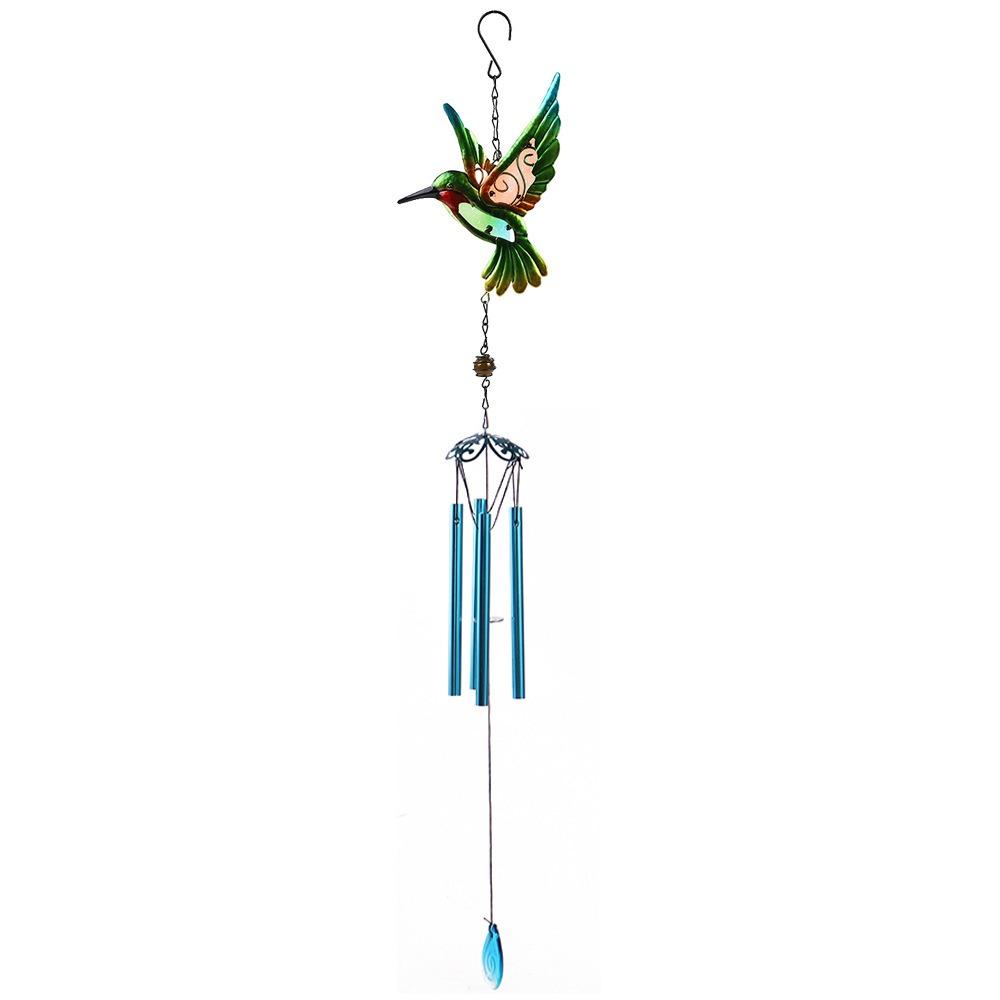 Creative Hummingbird Wind Chime Metal Hanging Decoration Garden Decoration Bell Pendant Gift