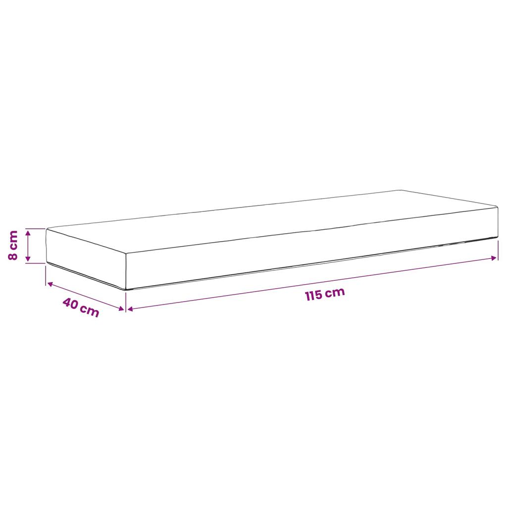 Outdoor Seat Cushion Royal Blue 111.5 x 40 x 8 cm