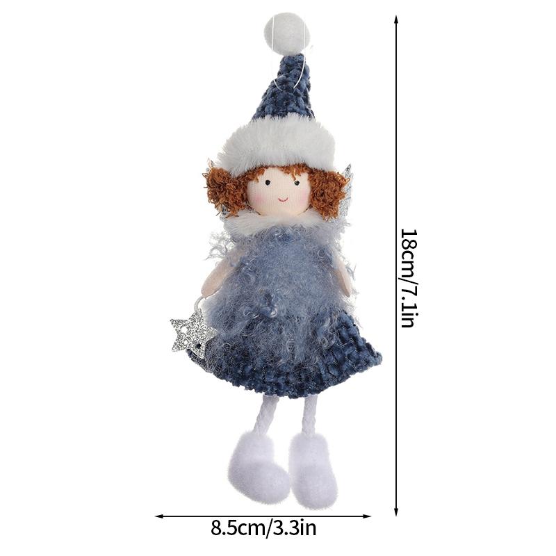 Navidad Christmas Decoration Plaid Christmas Pendant Christmas Tree Pendant Bead Leg Pendant Xmas Tree Decor Figurine Ornament