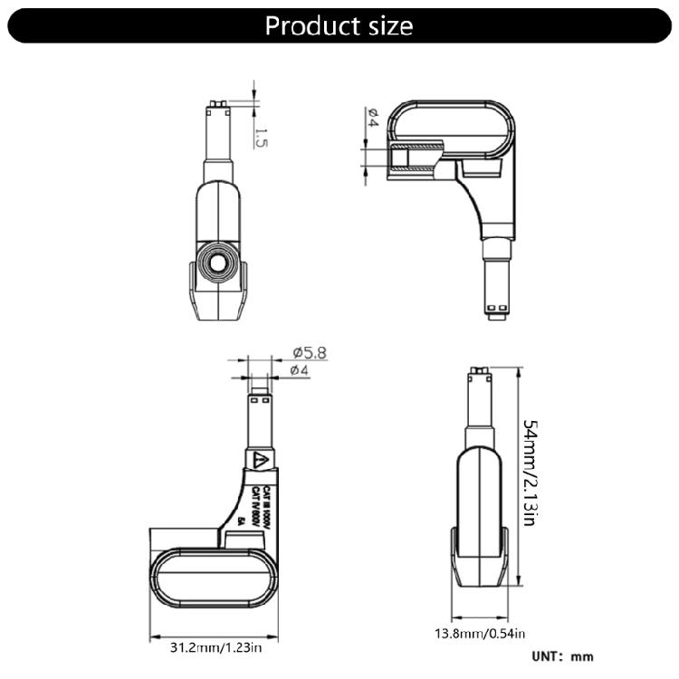 Многофункциональный набор из 3 шт. магнитных тестовых щупов с разъемами типа «банан» 4 мм, магнитные тестовые провода для электронных экспериментов