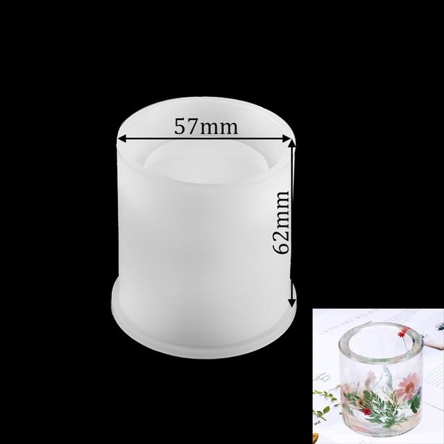 1 круглая силиконовая форма «Кристалл», форма для держателя ручки из эпоксидной смолы своими руками, квадратная форма для держателя ручки для аксессуаров для рукоделия