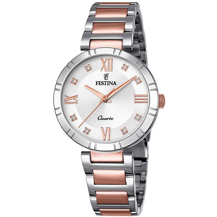 Montre - FESTINA - F16937/D - Quartz - Analogique - Femme - Acier Blanc