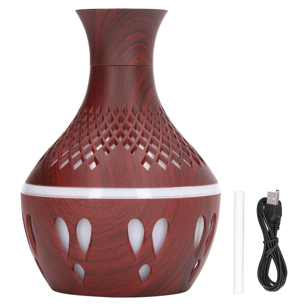 Aromatherapy Humidifier Silent Waterless Auto Off Wood Grain USB Aroma Diffuser Humidifier with
