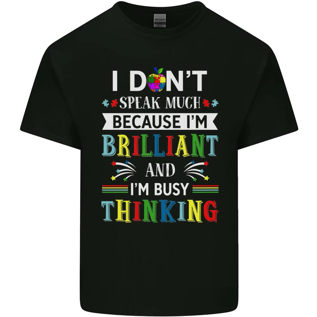 Brilliant & Busy Thinking Autism Autistic Kids T-Shirt Childrens