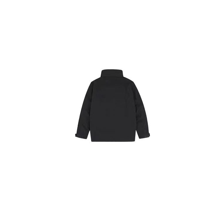 Li-Ning Съемная теплая ветрозащитная подкладка, повседневная ветровка с длинным рукавом, мужская верхняя одежда, черный цвет AWBR019-2