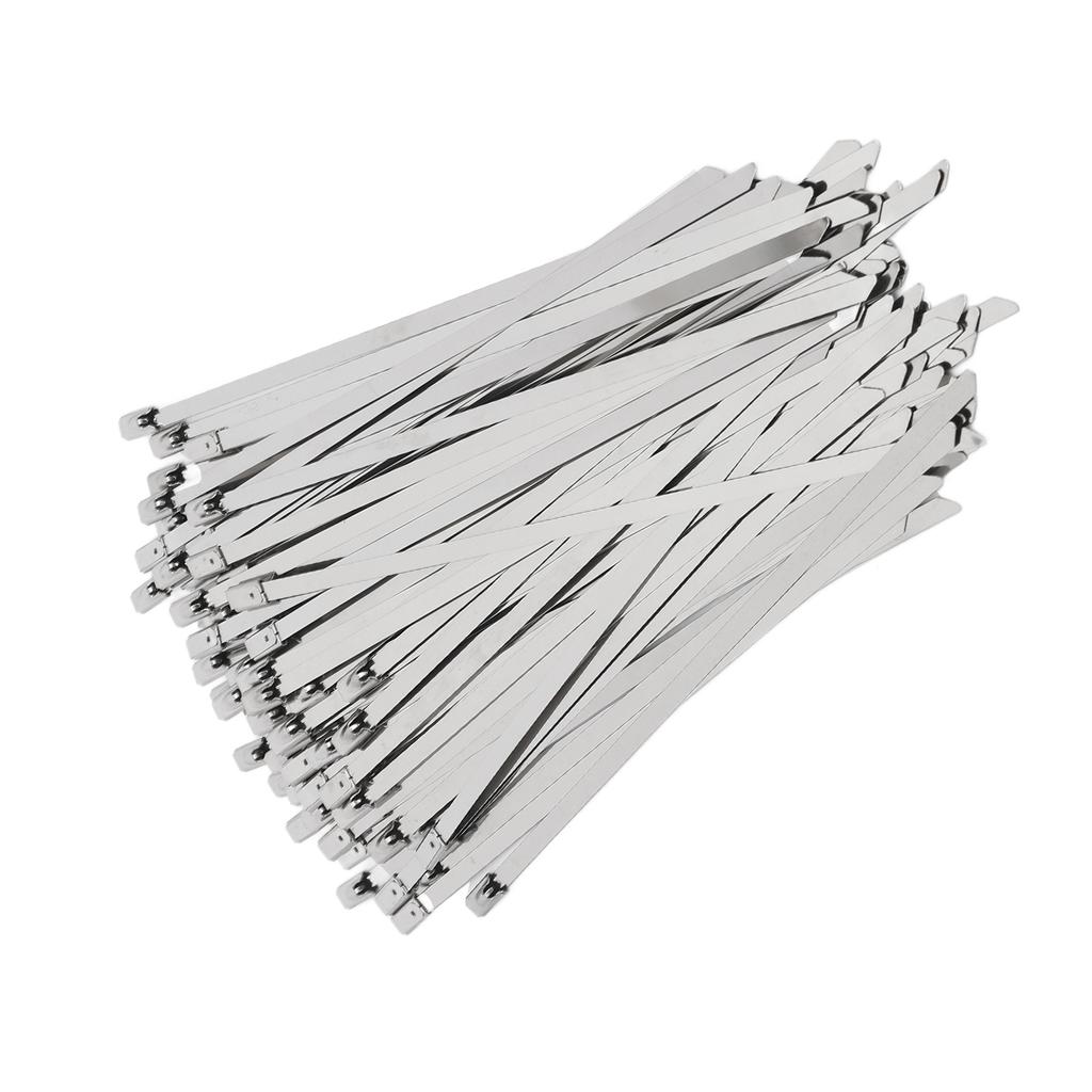 200 шт., кабельная стяжка из нержавеющей стали, ширина 4,6 мм, шланговая стяжка, самоблокирующийся комплект, комплект для проводной линии