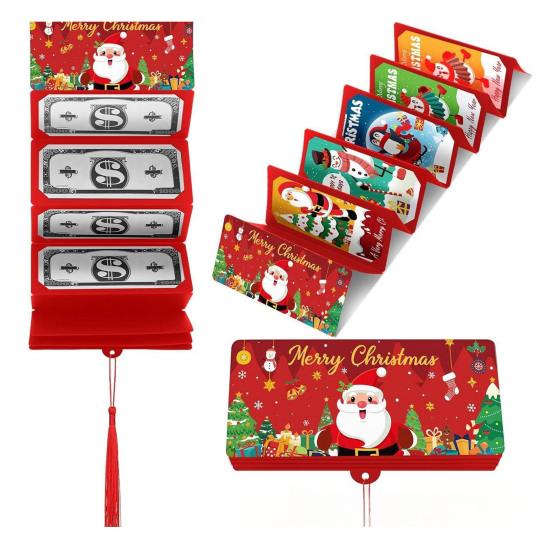 Рождественские конверты для денежных подарков 10 отделений Сюрприз Держатель для рождественской подарочной карты для наличных денег DIY Праздничный денежный конверт для мужчин женщин девочек мальчиков
