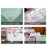 Medicine Storage Box Pill Organizer 3-Layer Design Large Capacity Transparent Lid Portable Medicine Organizer Box with Handle
