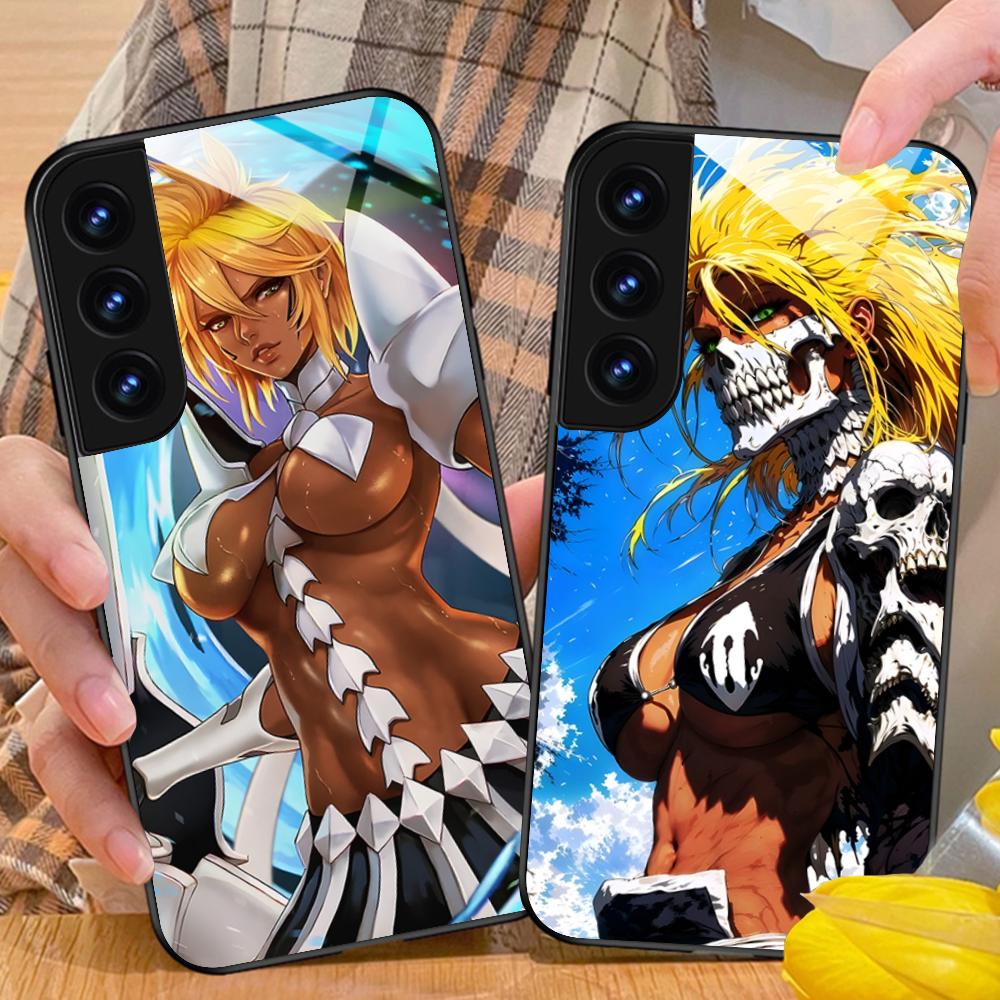 Чехол для телефона Bleach Tier Harribel для Samsung Galaxy A56 55 54 53 52 51 36 35 34 23 16 15 5G Стеклянный Цветной Чехол для Телефона