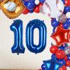 1 комплект бейсбольных шаров, украшения на 10-й день рождения для мальчика, бейсбольные украшения на день рождения, спортивные тематические товары для вечеринок, 32-дюймовый фольгированный майларовый воздушный шар с номером 10