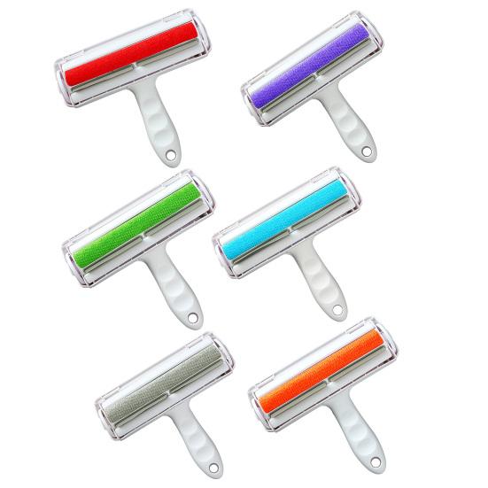 Pet Hair Remover with Fur Trapping Compartment Reusable Lint Roller Cat Dog Hair Removal Tool for Furniture Couch Clothing Bedding