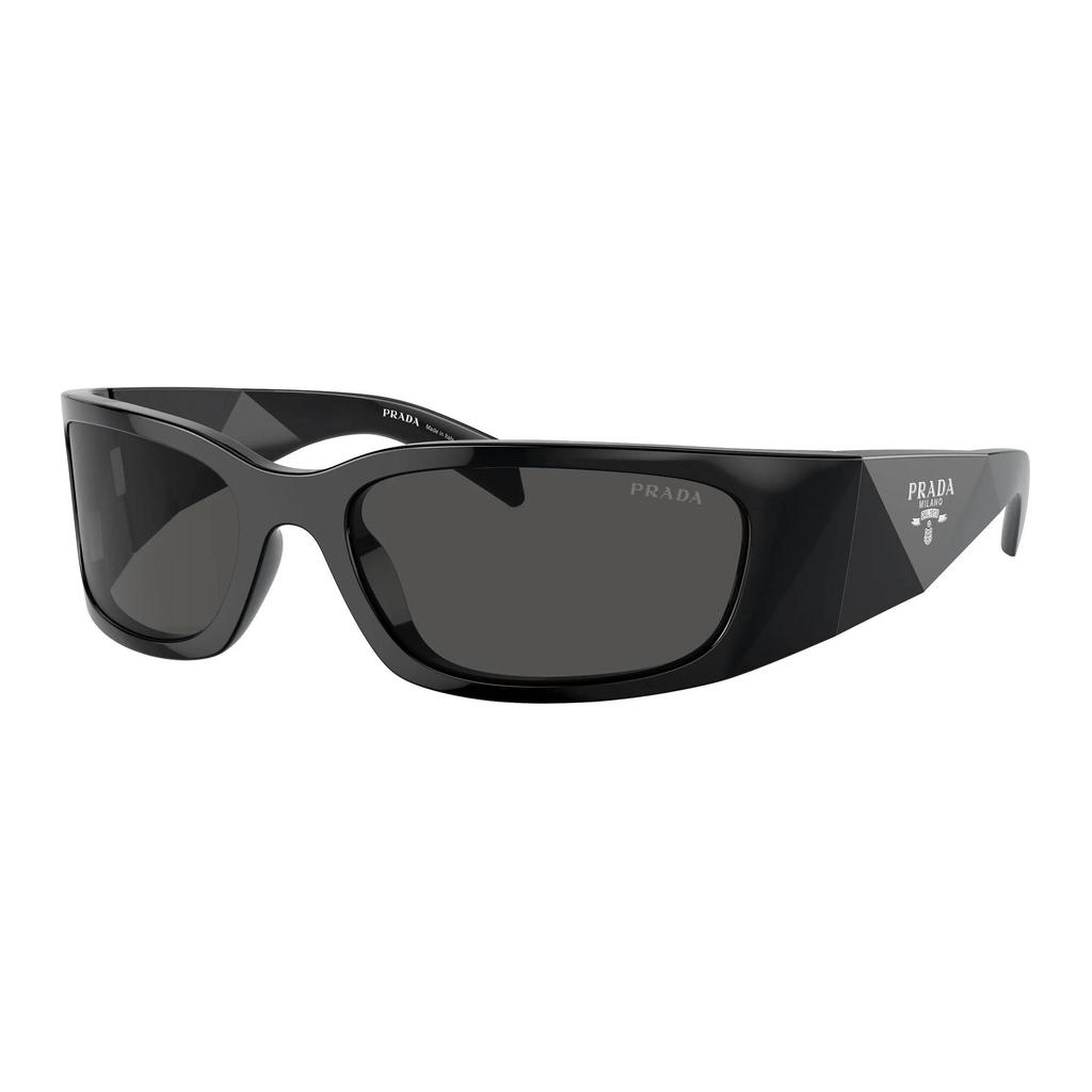 PRADA Irregular Shape Sunglasses Unisex Black PRA19S1AB5S0