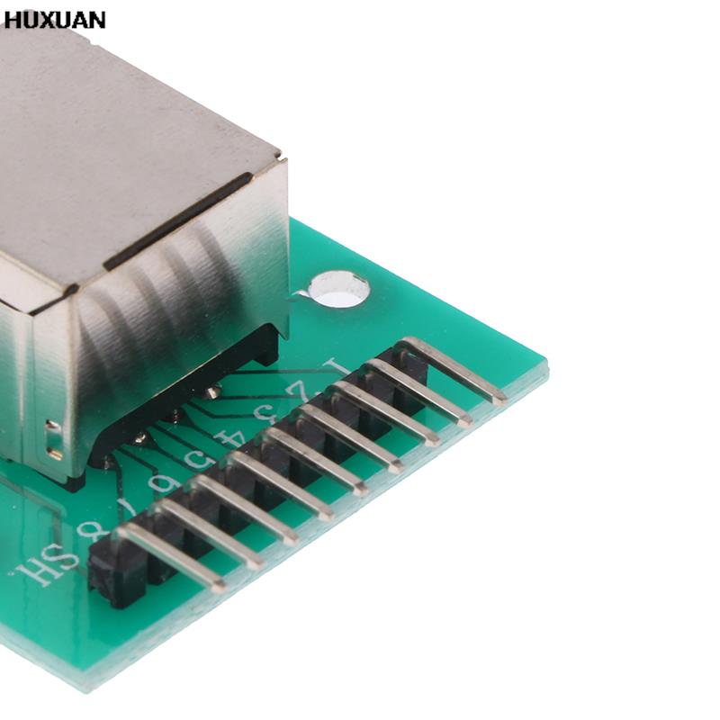 1Pcs RJ45 Adapter Board To XH2.54 Modular Ethernet Connector Adapter Network Interface + Breakout Board + Pin Header