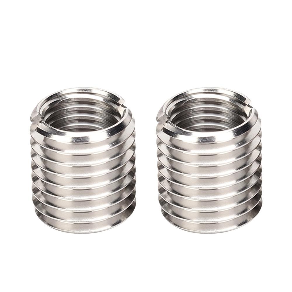 2pcs Practical Thread Adapters Sleeve Durable Threaded Insert Fastener For Wood Repair