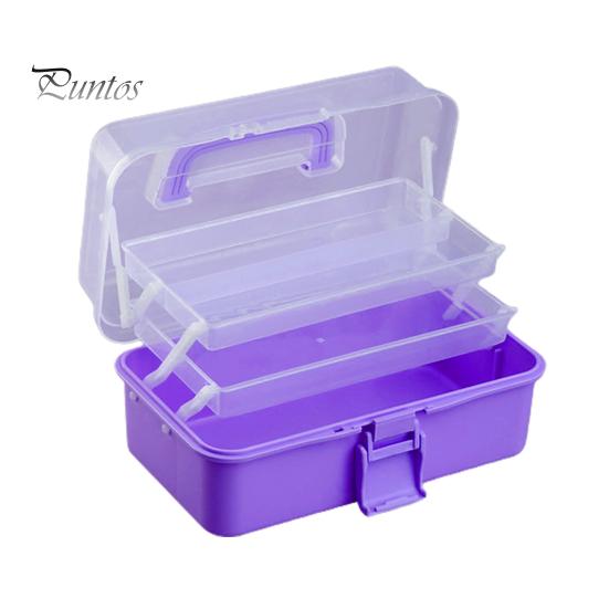 Многослойный складной ящик-органайзер с ручкой, большая вместительная кисть для рисования, швейные принадлежности, чехол для хранения мелочей