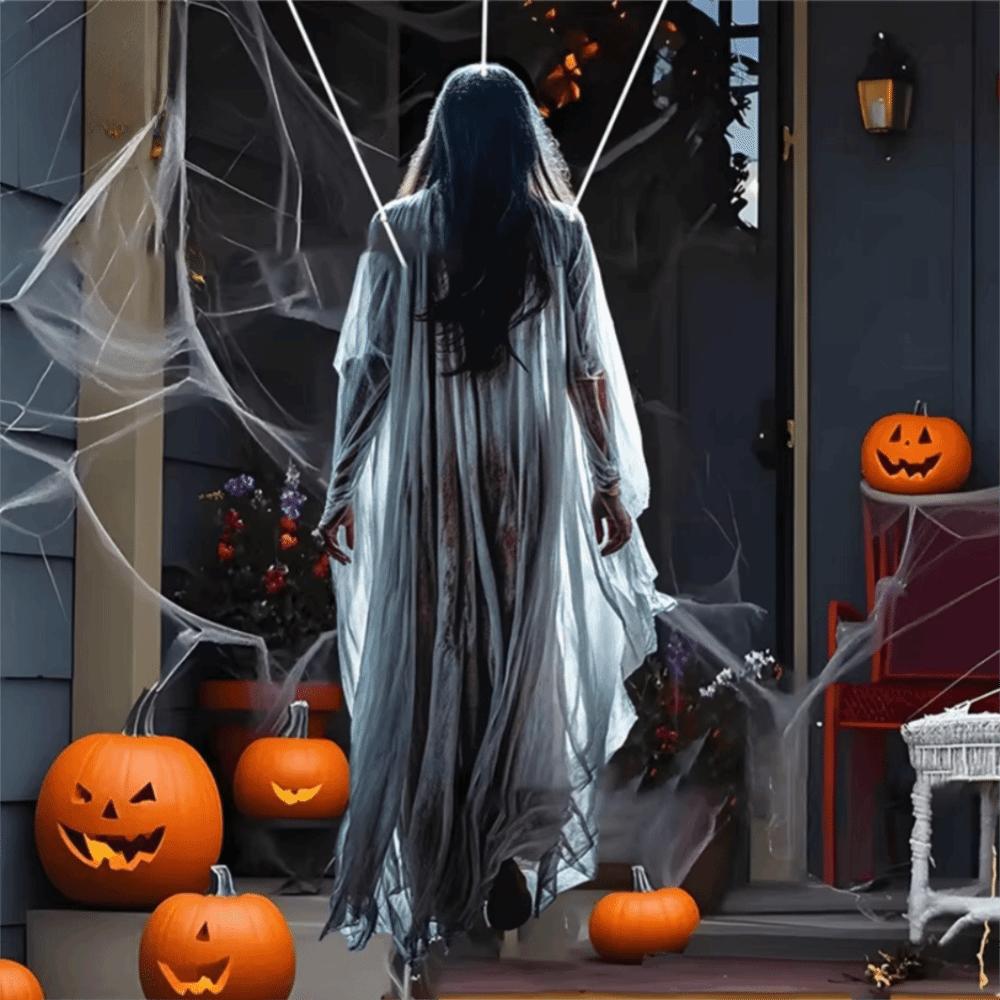 Ghost Skull Bride Wizard Pattern Halloween Eaves Decorative Banners Front Door
