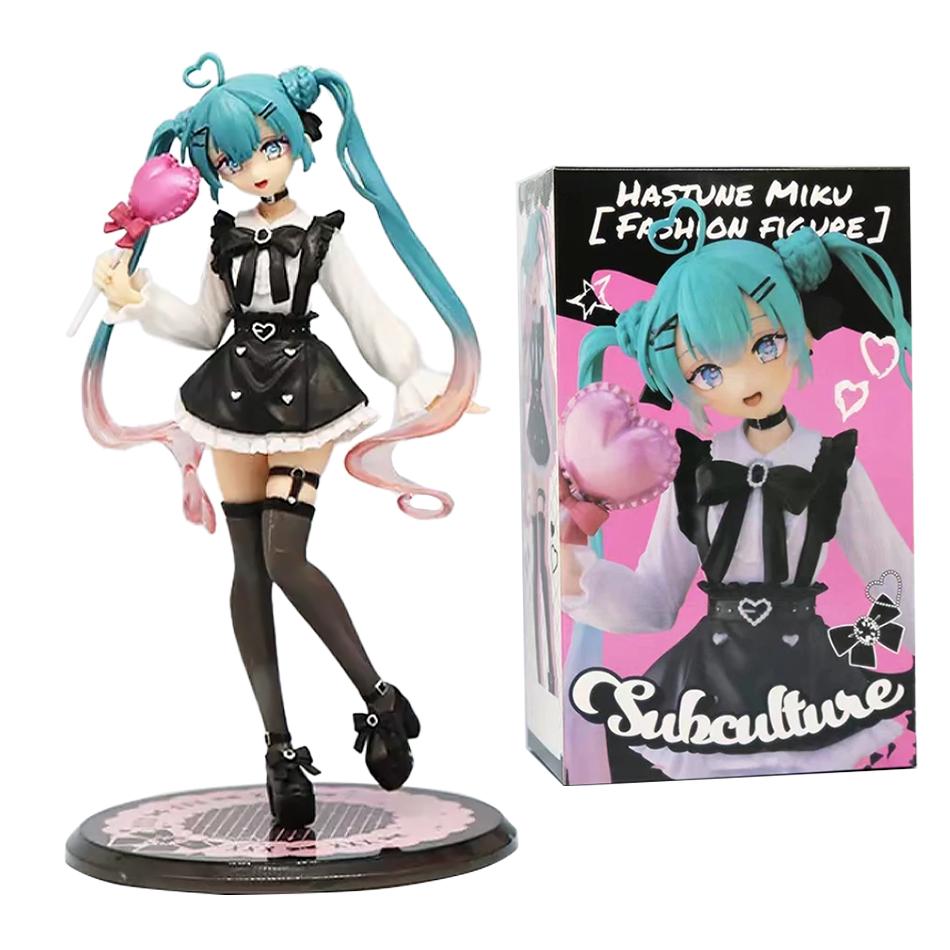 21cm Hatsune Miku Anime Figure Fashion Subclture Miku Action Figure PVC Collection Model Kawaii Girl Doll Toy Christmas Gift