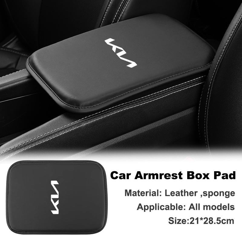 Leather Car Armrest Cushion Storage Box Cover Pad For KIA Rio Ceed Sportage Cerato Soul Sorento Picanto Optima AccessoriesWE5