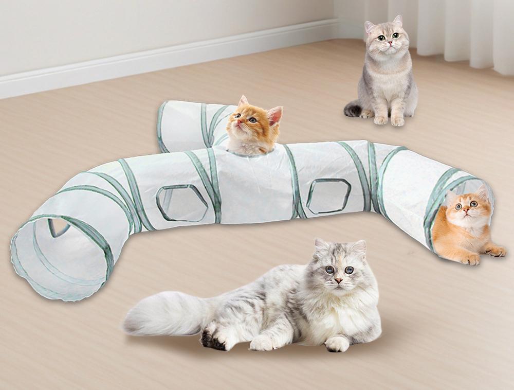 New Gray Faucet Tunnel Play Channel Toy Pet Supplies for Cats Chinchillas