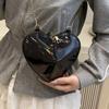 Silver Bag Women's 2025 New Trendy Fashion High-end Texture Niche Super Fire Shoulder Crossbody Peach Heart Bag