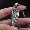 Vintage Viking Rune Pendant Necklace Men's Spear Necklace Fashion Talisman Jewelry Gift