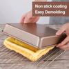 Rectangle Cake Baking Tray 9/11/13inch Bread Tray Gold Bake Mold