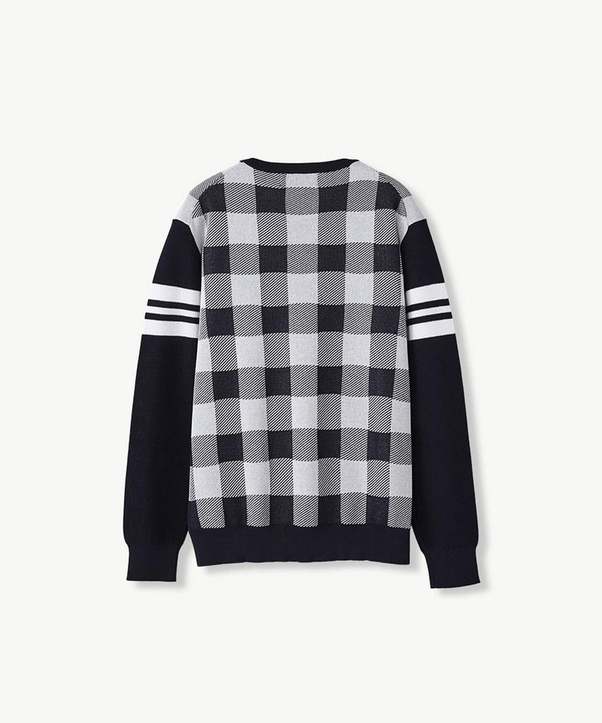 STCO Diems Cool Touch Check Round Knit_Navy (Classic Fit)_Dgkva01Ccn