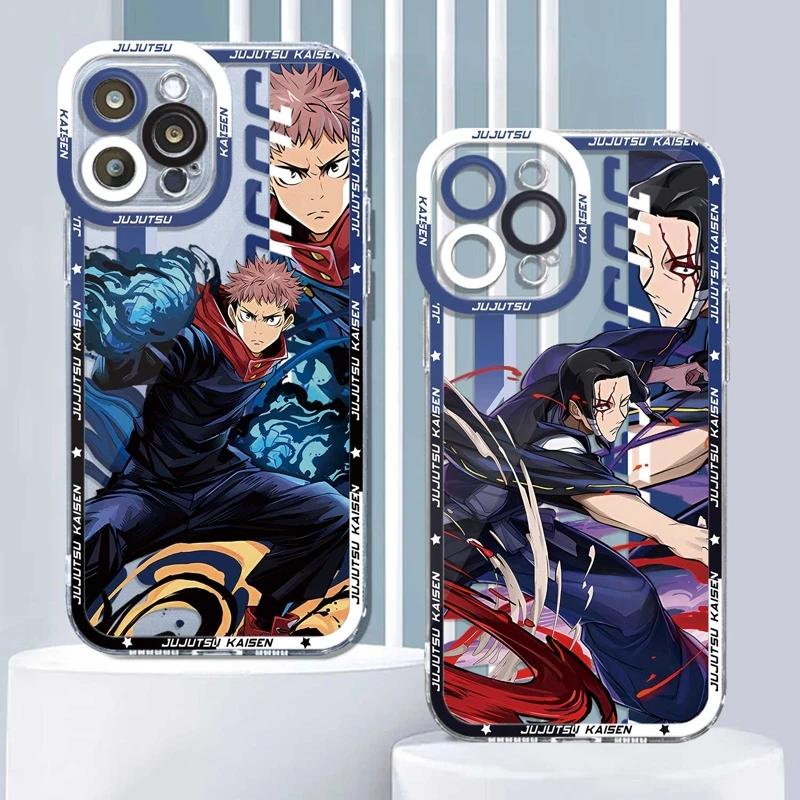 Чехол для телефона Аниме Jujutsu Kaisen Для iPhone 16 15 14 13 12 11 Pro Max X XR XS MAX SE20 8 7 Plus Mini Сатору Годжо Итадори Юдзи