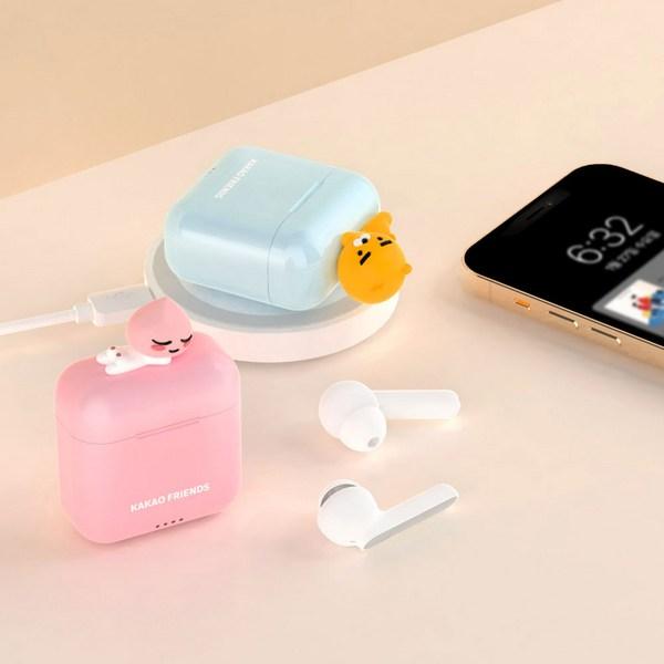 Kakao Friends Беспроводные Bluetooth 5.1 наушники K1, РОЗОВЫЕ, SWB-KA1, лучший персонаж Кореи