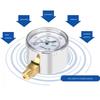 Capsule Pressure Gauge YE-60 Overpressure Prevention Micro Pressure Gauge 0-40kpa Hydraulic Pressure Kilopascal Meter
