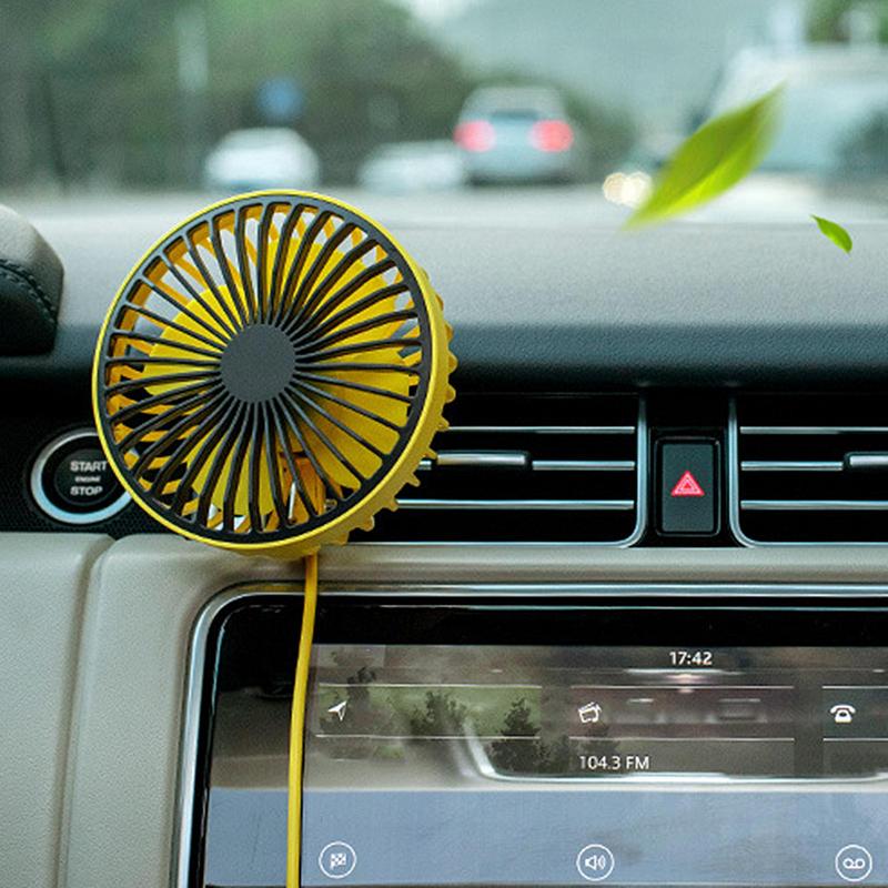 Автомобильный вентилятор с зажимом для воздуховода, вентилятор для охлаждения автомобиля, циркуляционный вентилятор с 3 скоростями, автомобильный вентилятор с зажимом для охлаждения, вращающийся на 360 градусов, вентилятор для автомобиля
