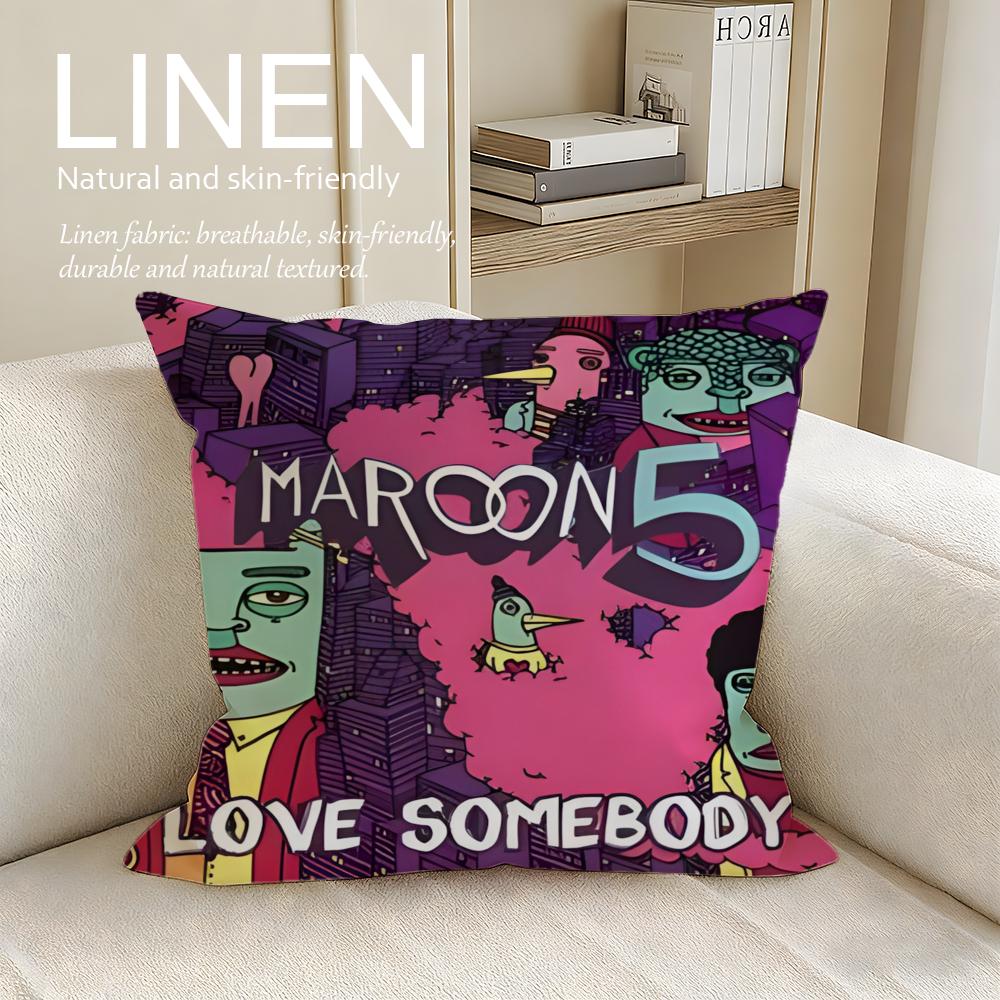 Music Maroon Cushion Cover Pillowcase Set Pcs x x Breathable Washable Sofa Cushion Cover