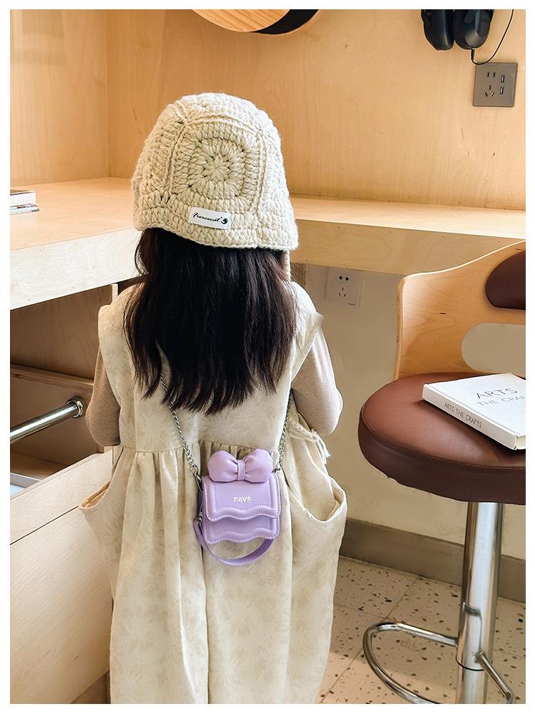 Autumn New Korean Mini Girls Bow Chain Crossbody Shoulder Bag - Parent-Child Women's Bag