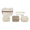 3 Pcs Lunch Box Set 600ML Microwave Safe Stainless Steel Lunch Container with Bag Chopsticks Spoon