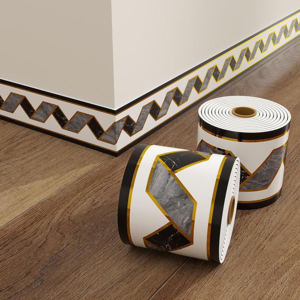 Утолщенный водонепроницаемый самоклеящийся плинтус с видом плитки