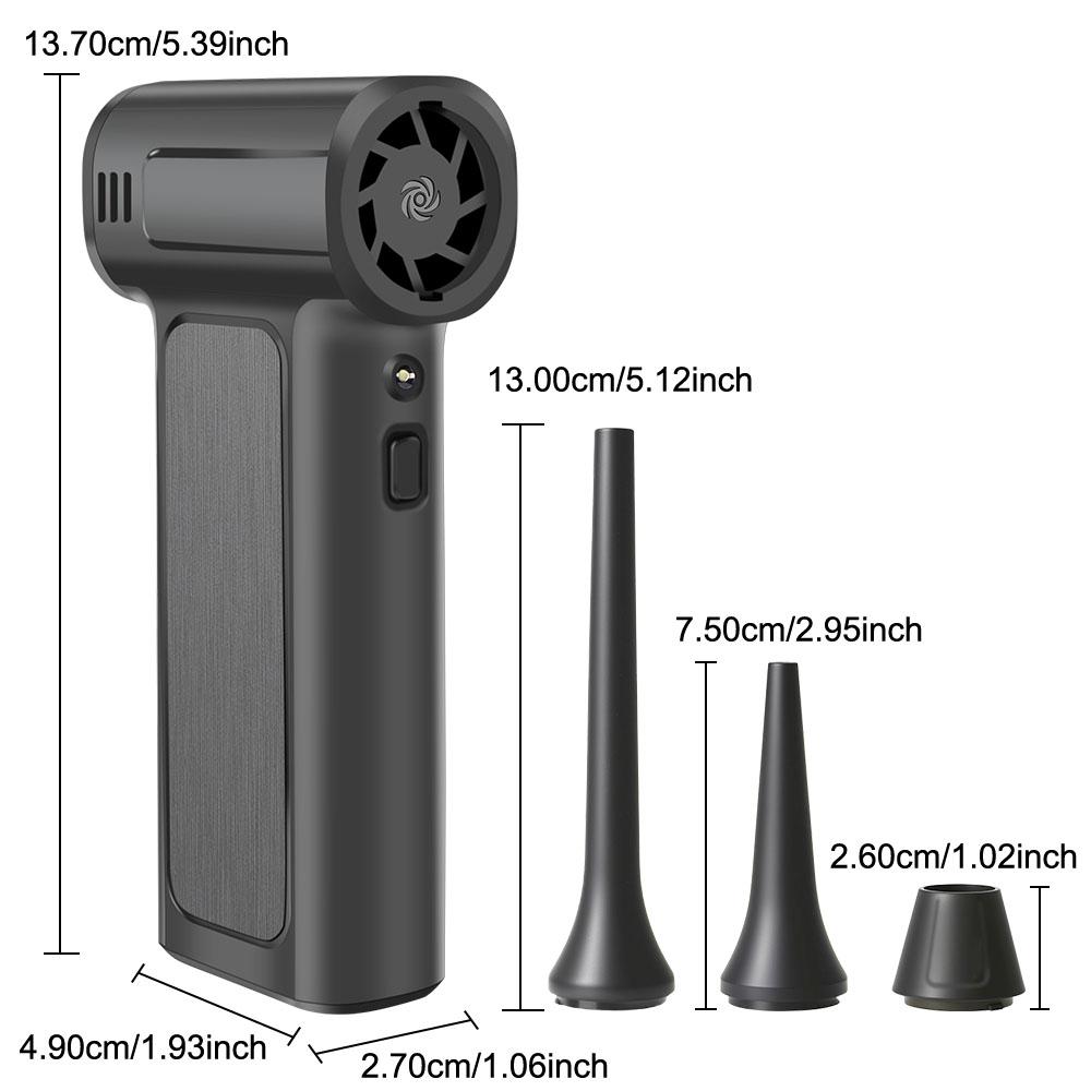 3 Outlet Nozzles Portable Car Accessories 2025 New Turbo Jet Fan Blowing Snow Car Fan Violent Hair Dryer Electric Air Duster Cleaning Blower Tool